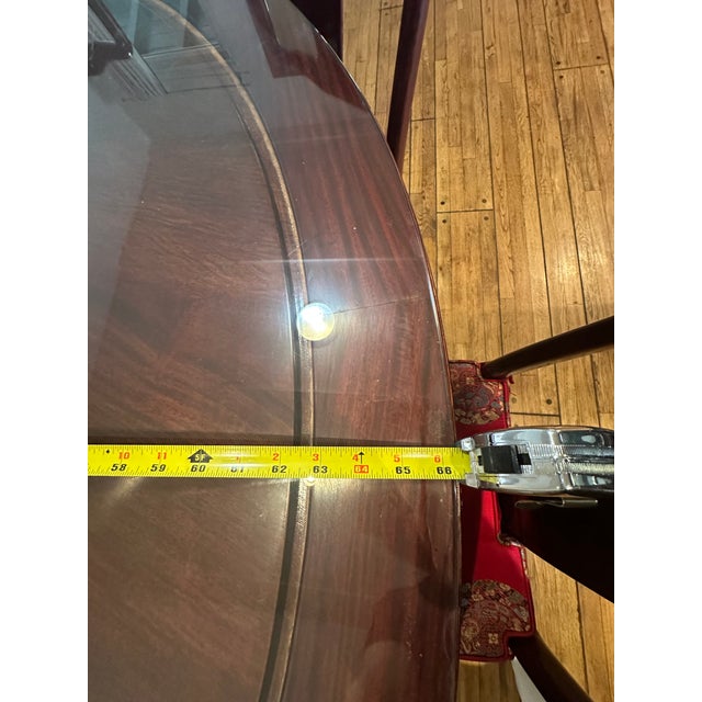 Wood Dark Rosewood Dragon Oriental Table With Lazy Susan for 10 For Sale - Image 7 of 8