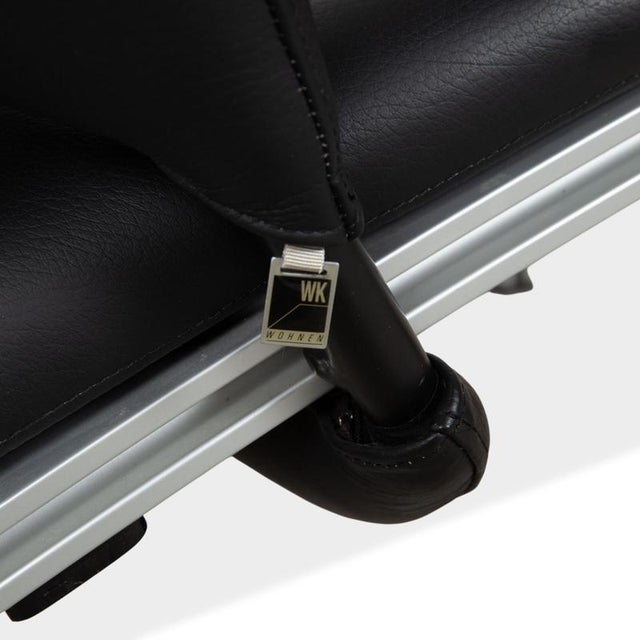 Wk Wohnen Spot 698 Leather Armchair Black Manual Function Sofa Couch For Sale - Image 10 of 14