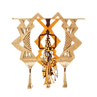 Vintage Macrame Wall Rug, Germany, 1970s For Sale