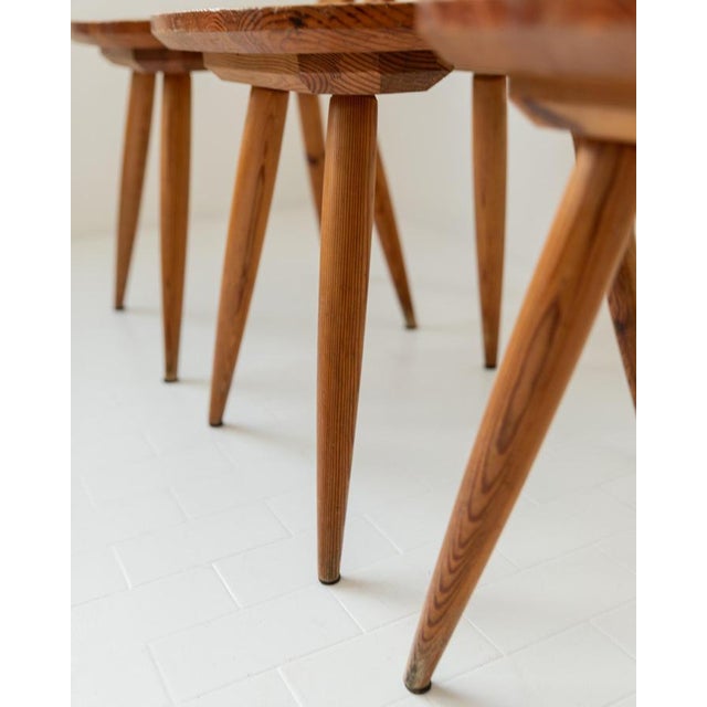 Vintage Folk Style Wooden Farmhouse Chairs, 1960s, Set of 3 For Sale - Image 4 of 12