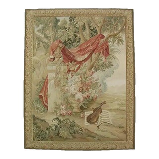 Vintage Woven Scene Tapestry For Sale