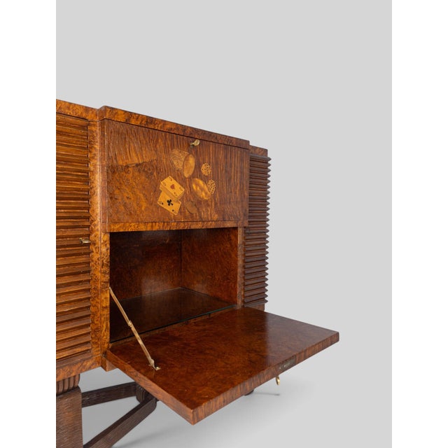 Italian Art Deco Bar Cabinet with Inlaid Doors by Colli, 1940s For Sale - Image 16 of 18