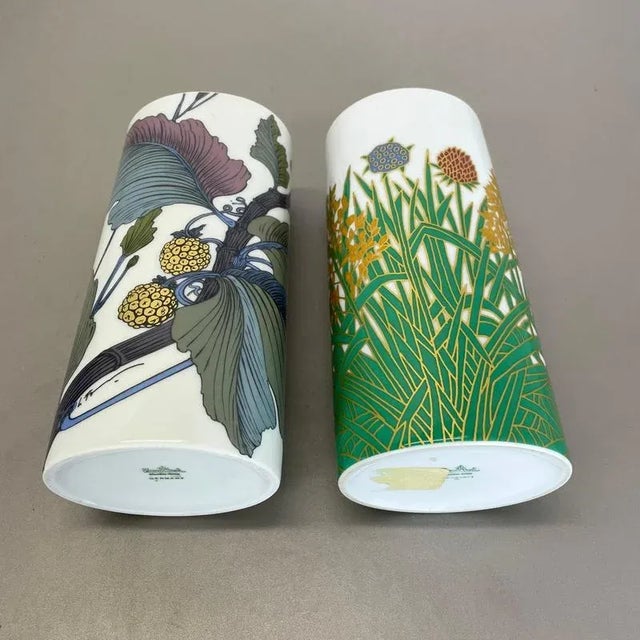 Floral Vases by W. Bauer and A. Le Foll for Rosenthal, Germany, 1980s, Set of 2 For Sale - Image 17 of 18