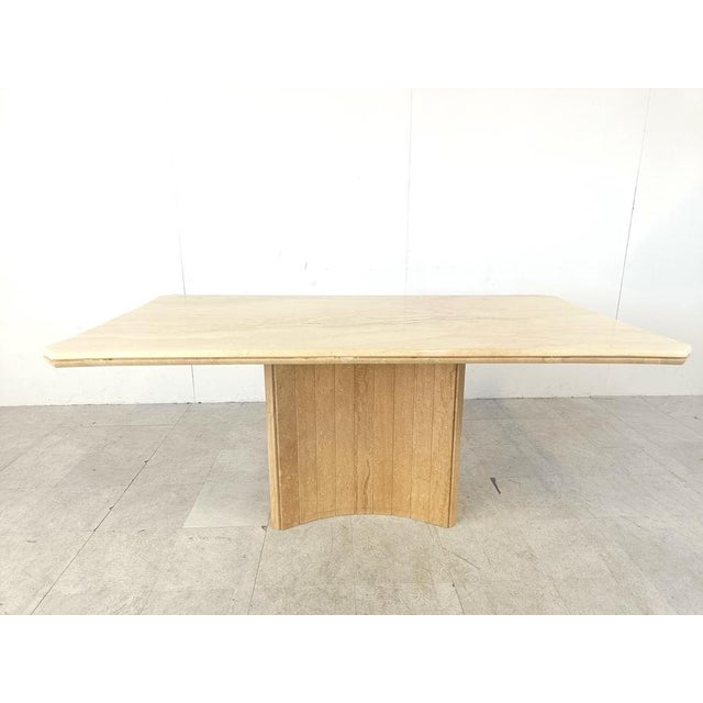 Vintage Travertine Dining Table, 1970s For Sale - Image 3 of 12
