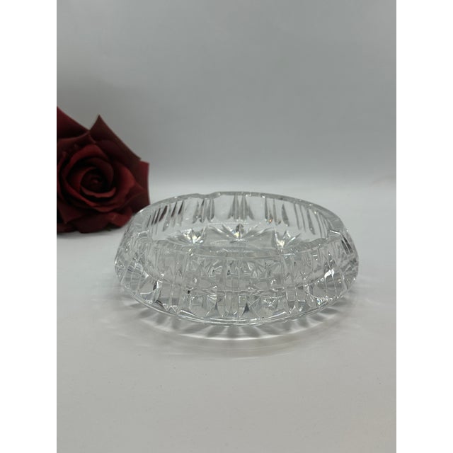 Modern Cut Crystal Glass Ashtray From Italy For Sale - Image 3 of 9