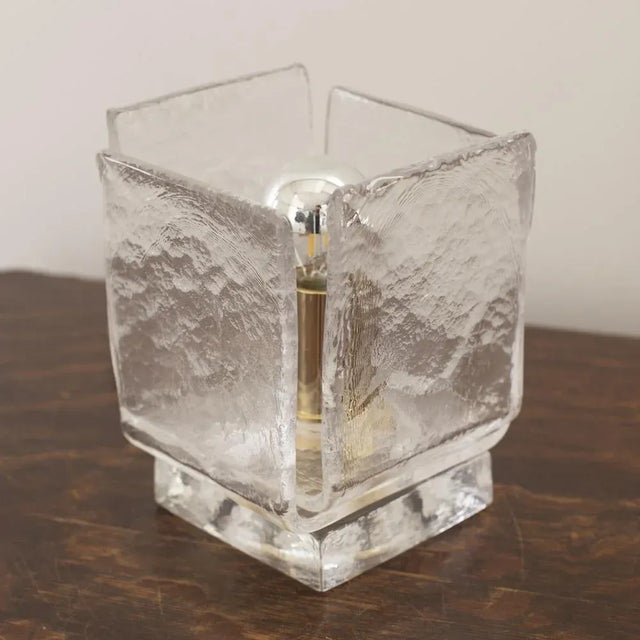 Table Lamp in Clear Murano Glass For Sale - Image 12 of 15