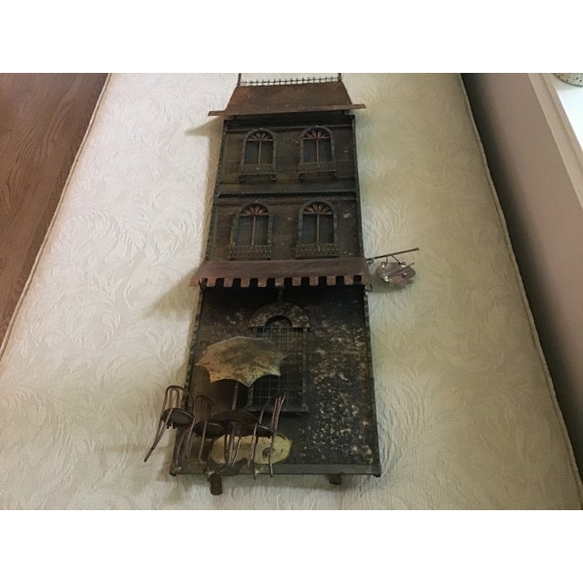 Curtis Jere Vintage Signed “Paris Cafe” Metal Wall Sculpture For Sale - Image 12 of 12