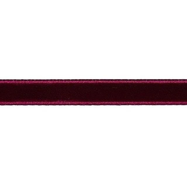 Transitional Sample - Schumacher Velvet Tape Narrow in Aubergine For Sale - Image 3 of 3