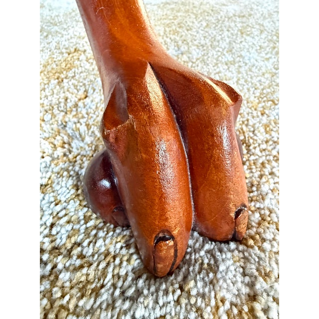 Brown Antique Victorian Round Wooden Coffee Table with Carved Claw Feet, 1890s For Sale - Image 8 of 18