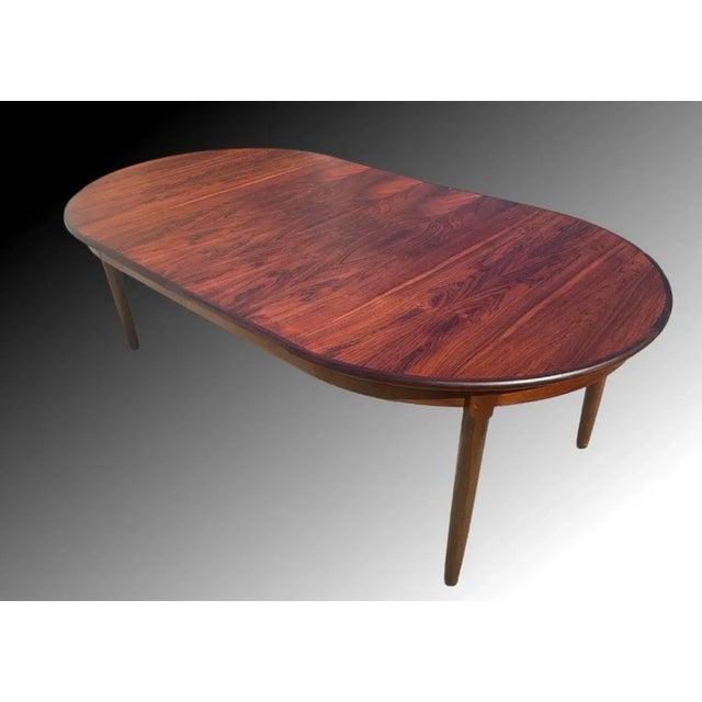 Mid-Century Modern Danish Extendable Round Dining Table For Sale - Image 3 of 11