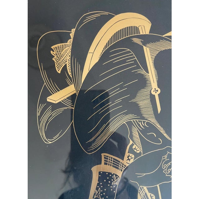Modern Japanese Print in Gold For Sale In New York - Image 6 of 8