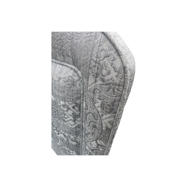 Early 21st Century Pair of Vintage Jacquard Upholstered Twin Headboards For Sale - Image 5 of 9