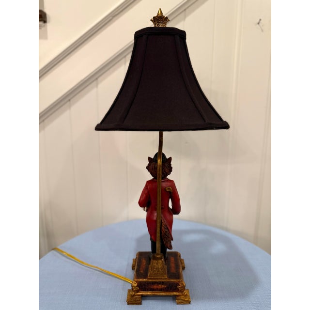 Mid 20th Century Figural Fox Table Lamp With Heavy Weighted Base For Sale In Nashville - Image 6 of 12