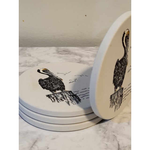 1970s 1970s Stone Coasters Pelican with box - Set of 4 For Sale - Image 5 of 12