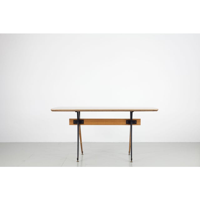 Italian Dining Table and Chairs by Carlo Ratti for Industria Legni Curvati, 1950s, Set of 7 For Sale - Image 4 of 18