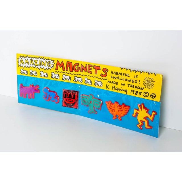 Keith Haring Iconic Pop Shop Magnets, c. 1985 — Set of 6 Sold at the Pop Shop in New York, c. 1986 (dated 1985). New and...