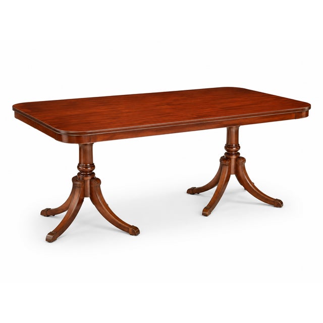 Vintage Drexel Mahogany Extendable Double-Pedestal Dining Table With 3 Leaves For Sale In Austin - Image 6 of 9