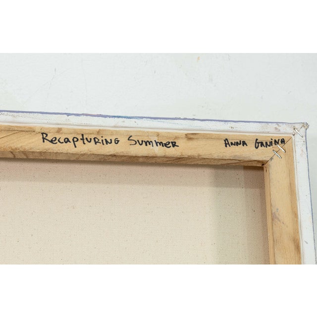 Surrealism Anna Ganina Recapturing Summer Signed Contemporary Surrealism Acrylic Painting For Sale - Image 3 of 6