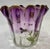 Mont Joye Pansey Art Glass Vase For Sale - Image 4 of 6