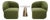 Kaia Modern Green Boucle Right Arm Accent Chair For Sale