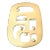 Vintage Signed Eisenberg Gold Plated Modernist Abstract Pin or Brooch, 1970's For Sale