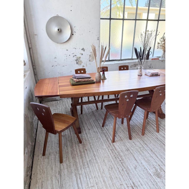 Table and Chairs Set by Malmvall, 1950s, Set of 9 For Sale - Image 10 of 18