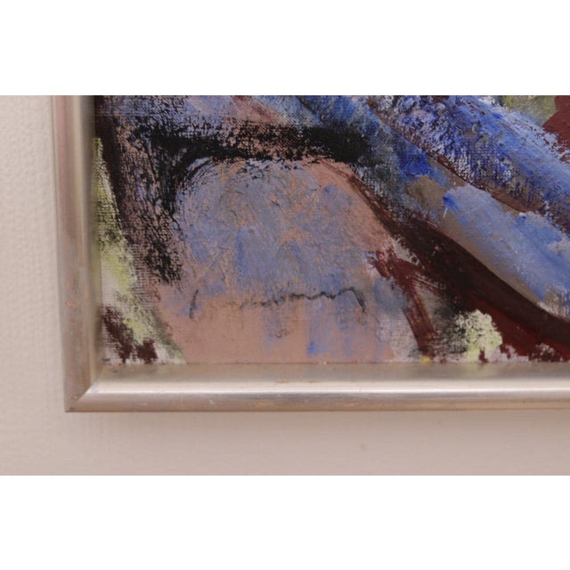 Mid-Century Modern Bertil Wahlberg, Mother with Child, 1960s, Oil on Canvas, Framed For Sale - Image 3 of 17