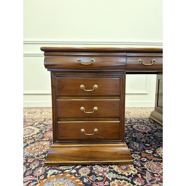 Large English Partner Desk in Teak For Sale - Image 9 of 18