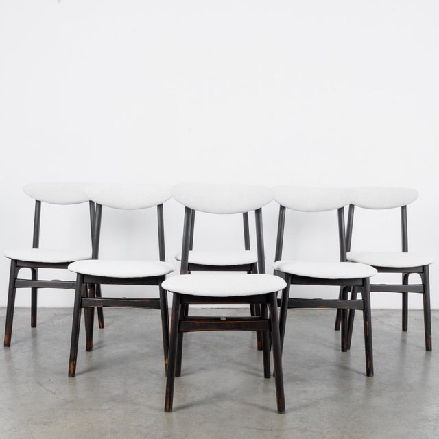 1960s Mid-Century Modern Upholstered Dining Chairs- Set of 6 For Sale - Image 5 of 12