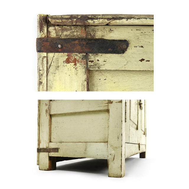 Glass Cabinet in Patinated Wood For Sale - Image 4 of 6