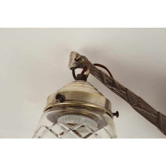 Silver Art Deco Wall Lamp, 1920s For Sale - Image 8 of 16