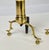 Vintage Tall Polished Brass & Cast Iron Ball Top Andirons - Pair For Sale - Image 11 of 14