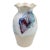 Vintage 8” Studio Pottery Ruffled Rim Drip Glaze Art Vase For Sale