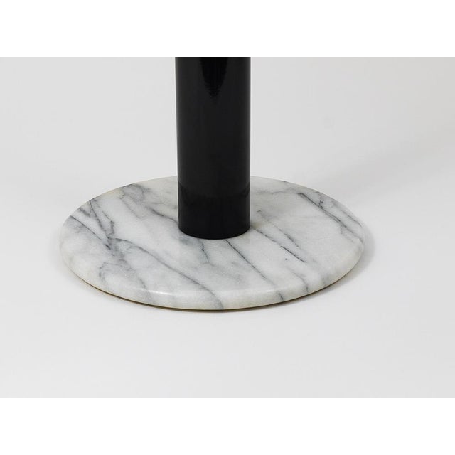 Postmodern White Carrara Marble Flower Stand Pedestal Table, Italy, 1980s For Sale - Image 11 of 18