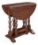 1930s William and Mary Style Drop Leaf Chair-Side Table in Distressed Oak For Sale