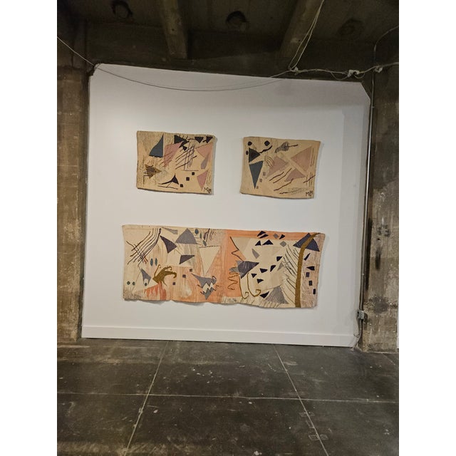 Triangle I and II Over Trinity Tapesrty of the Law of Three Hand Woven Tapestry Series For Sale In Philadelphia - Image 6 of 8