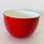 Red Mid Century Modern Ampler Ejiry Red Enamel Bowl With White Diamonds Kaj Frank Style For Sale - Image 8 of 13