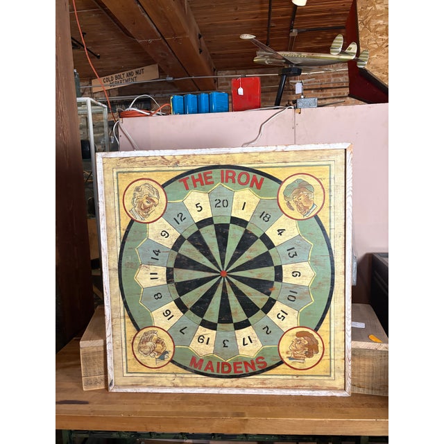 Vintage Folk Art Carnival Target Sign For Sale - Image 10 of 12