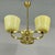 Art Deco Opaline Glass and Brass Chandelier, Germany, 1930s For Sale - Image 4 of 18