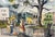 Mid-Century Modern Mid 20th Century Original Sanford Brooks Street Scene Watercolor Painting For Sale - Image 3 of 8