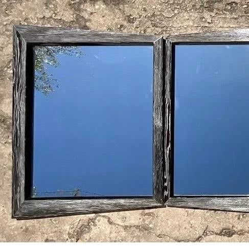 Vintage PostModern Cerused Bow Tie Mirrors - Set of 2 For Sale - Image 12 of 14
