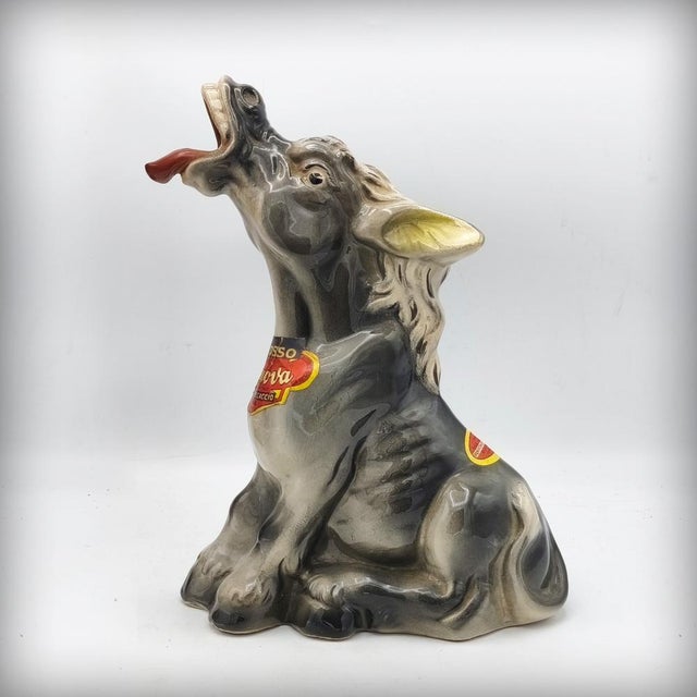 Zoomorphic Donkey Bottle in Ceramic by Casa Nuova Boccaccio, Italy, 1960s For Sale - Image 16 of 16