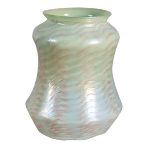 American Tiffany Studios Art Nouveau Favrile Glass Peppermint Lamp Shade