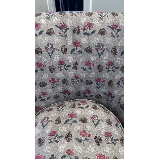 Textile Vintage Upholstered Slipper Chair For Sale - Image 7 of 7