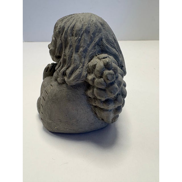 Mid 20th Century Petite Stone Angel Sculpture | Praying Cherub Figure | Garden or Memorial Decor (3”) For Sale In Indianapolis - Image 6 of 10
