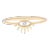 Diamond Evil Eye Modern Ring in 14k Yellow Gold Size 7 For Sale