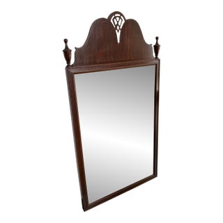 Antique Federal Mirror With Two Finials For Sale