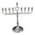 Vintage Judaica Hanukkah Menorah Candelabra Chrome Silver 9 Candle Star of David For Sale