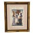 Early 21st Century Signed Mourad Egyptian Revival Figural Artwork in Ornate Gold-Tone Frame For Sale