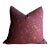 Cora Burgundy Floral Pillow With Down Inserts 20" X 20" For Sale